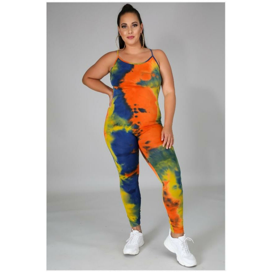 Call You Later One Piece Tie Dye Jumpsuit - prospeakforathletes